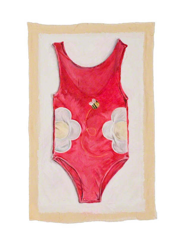 Le maillot de bain américain, acrylique sur lin