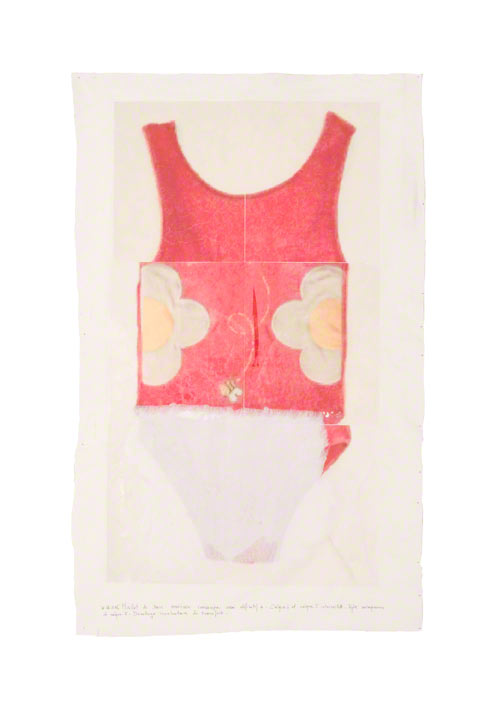 The American Bathing Suit transferred on hessian, try 4