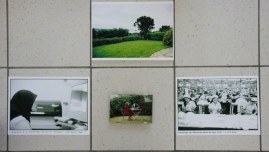 [The Dream] – 4 pictures on floor tiles, view of the exhibition, Milizac, February 2011