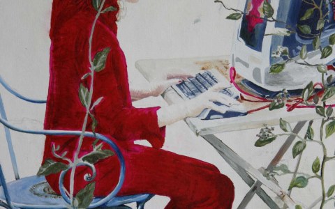 [The Dream or The Girl With The Computer], in the making, detailed, Marie-Claire Raoul