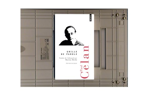 scanner de la page de couverture du recueil Grille de parole, Paul Celan, Marie-Claire Raoul