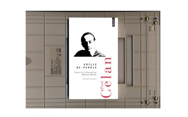 scanner de la page de couverture du recueil Grille de parole, Paul Celan