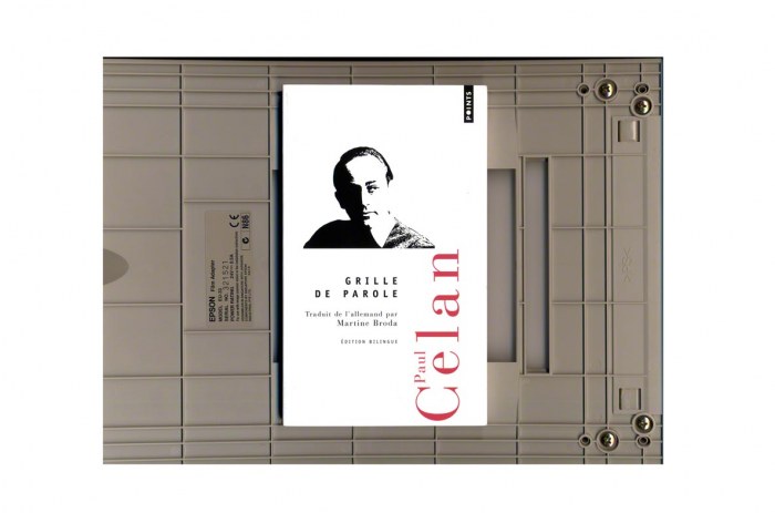 scanner de la page de couverture du recueil Grille de parole, Paul Celan
