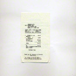 Receipt of the american bathing suit