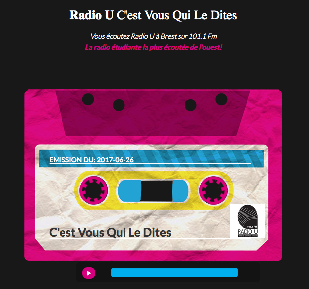 Logo Radio universitaire de Brest Radio U