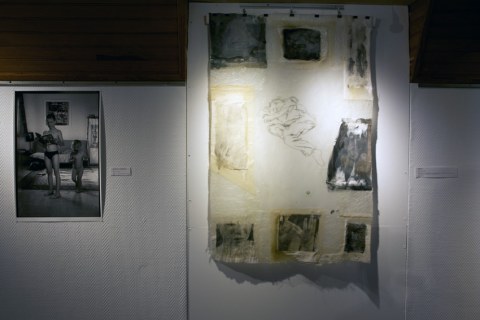 Vue de l'exposition [lcause s'expose], jeux et fragments, Maison de la Fontaine, Brest, novembre 2015 à janvier 2016