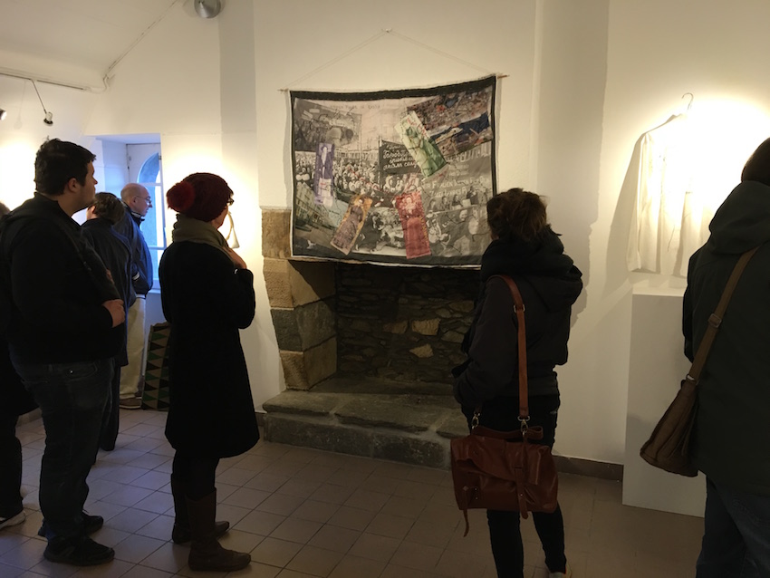Vernissage de l'exposition "Paroles et images de femmes de Brest à Kiel" le 7 mars 2018 à la maison de La Fontaine à Brest