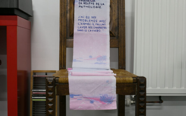 Trame conjugale, broderie de Marie-Claire Raoul