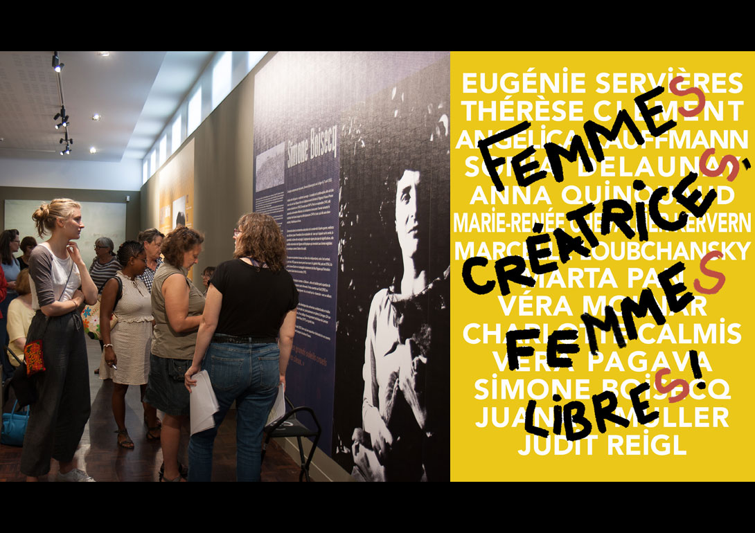 Femmes Creatrices Femmes Libres affiche Marie-Claire-RAOUL et Visite du musée des beaux-arts de Brest, septembre 2019 à janvier 2019