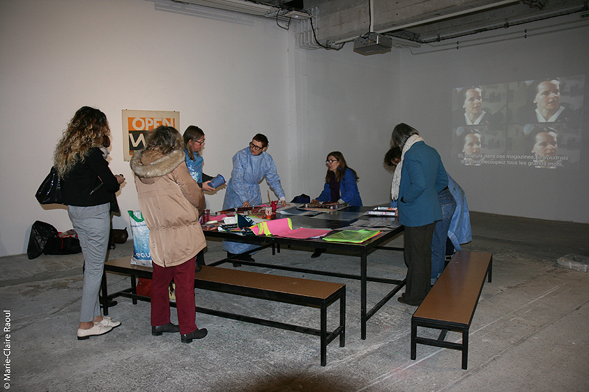 Visite des expositions-Atelier de sérigraphie autour du travail de Corita Kent au CAC Passerelle à Brest avec les filles de Lcause le 5 janvier 2019