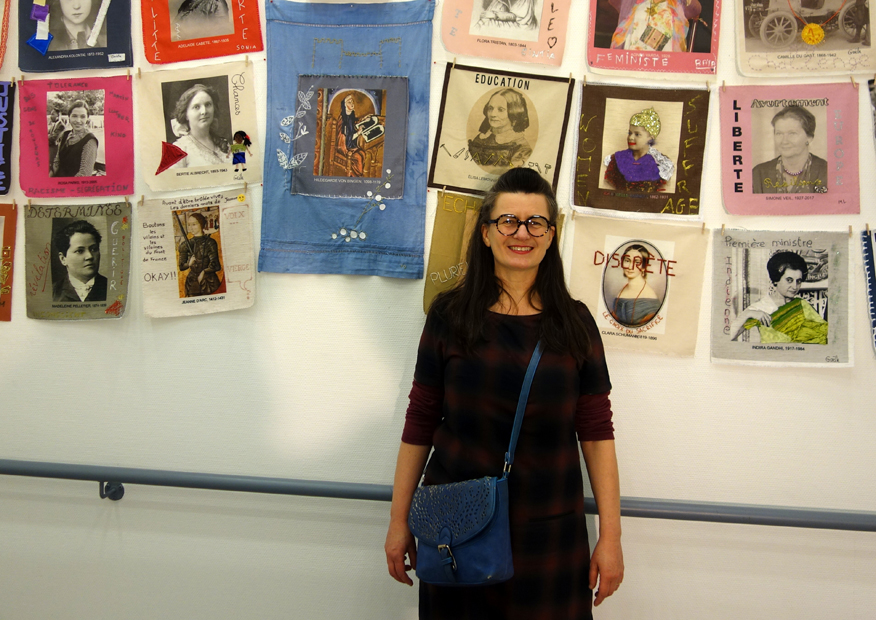 Vernissage de l'exposition [Paroles et images de femmes aux Amarres], Centre social et culturel Les Amarres à Brest, 07 janvier 2019, photo Yann Legall