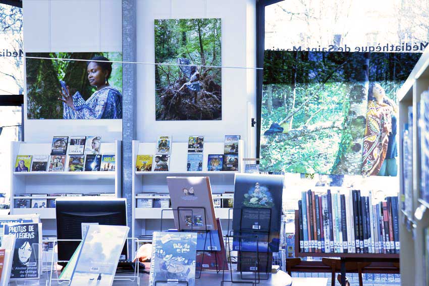 Vue de l'exposition de photographies [État second] de Marie-Claire Raoul,médiathèque St Martin à Brest, du 19 janvier au 2 mars 2019, Marie-Claire Raoul