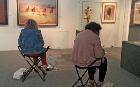 Atelier [Femmes créatrices, femmes libres], 23 mai 2019, séquence 10, dessin au musée des Beaux-Arts de Brest avec Marie-Claire Raoul