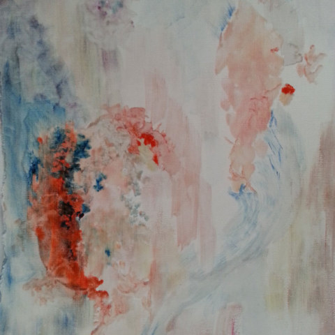 Atelier [Femmes créatrices, femmes libres], séquence 9, peinture à l'huile, paysages stellaires, 3 mai 2019 à la Maison Pour Toutes Lcause avec Marie-Claire Raoul