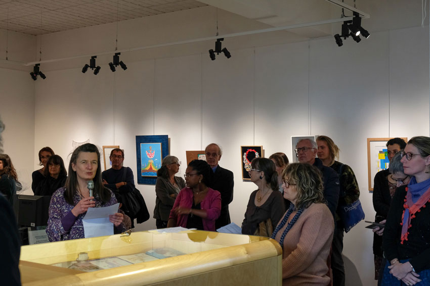 Vernissage de l'exposition [Femmes créatrices, femmes libres !] le 2 octobre 2019 au musée des beaux-arts de Brest, projet conçu et animé par Marie-Claire-Raoul