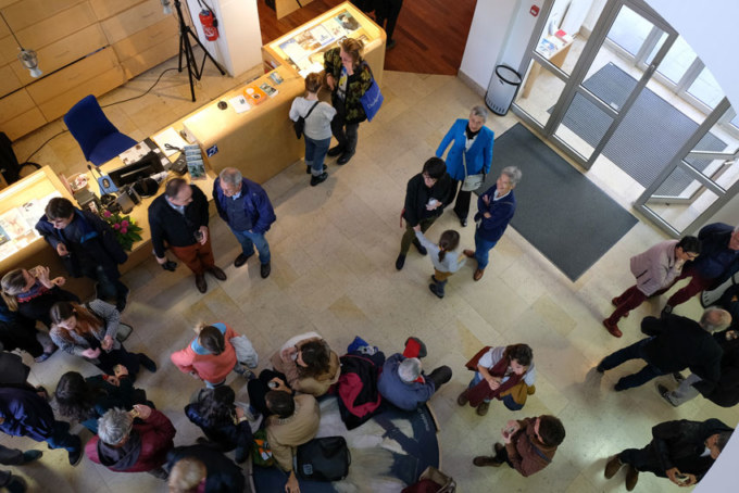 Vernissage de l'exposition [Femmes créatrices, femmes libres !] le 2 octobre 2019 au musée des beaux-arts de Brest, projet conçu et animé par Marie-Claire-Raoul