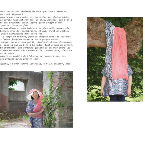 BAT du livre [Je voudrais aller me promener dans les bois : Métamorphoses], photographies et textes de Marie-Claire Raoul, novembre 2019, page de Sylvie