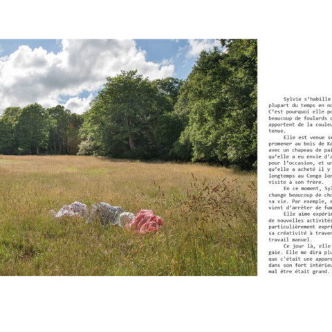 BAT du livre [Je voudrais aller me promener dans les bois : Métamorphoses], photographies et textes de Marie-Claire Raoul, novembre 2019, page de Sylvie