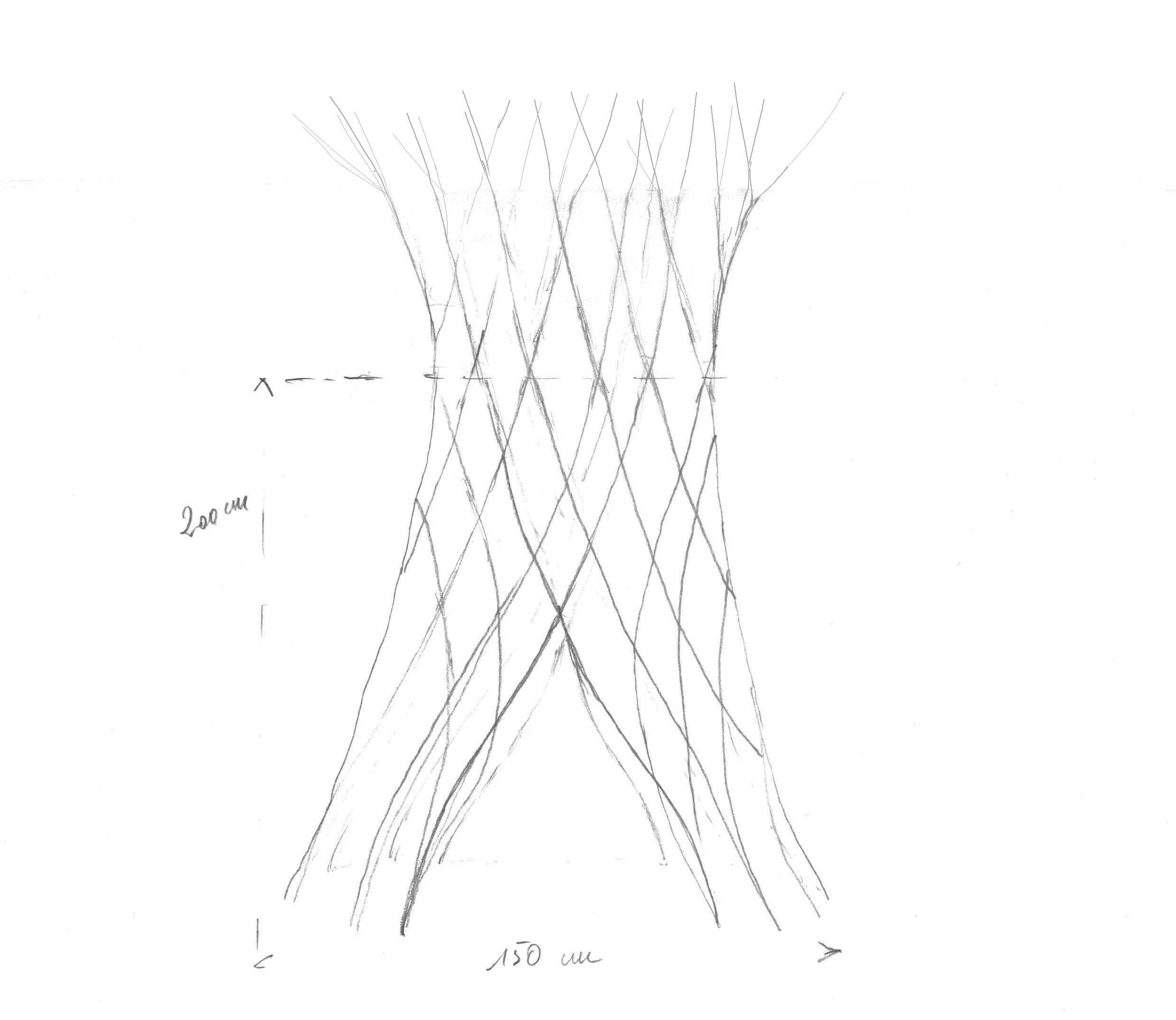 Croquis pour la tour d'eau ou la hutte marquant le début de la zone humide Ty Arvor 666930 à Saint-Pabu