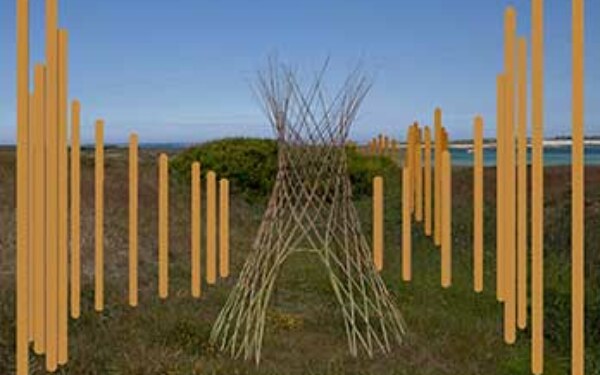 Marie-Claire Raoul, Dour ar Gazel, installation végétale, 2023, Saint-Pabu